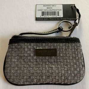 BERNIE MEV BM30 Grey Nylon/ Pewter Coin Purse NWT